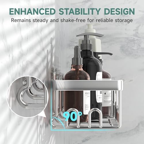 Veken Shower Caddy 5-Pack, Bathroom Organizers and Storage Shelves - Image 2