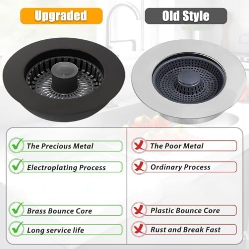 Anlige Kitchen Sink Drain Strainer, 3 in 1 Pop Up Kitchen Sink Stopper - Image 5