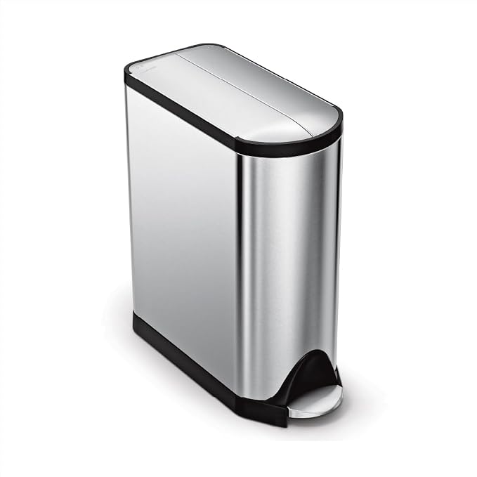 simplehuman 45 Liter / 11.9 Gallon Butterfly Lid Kitchen Step Trash Can by Unknown