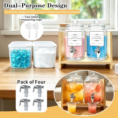 2 Laundry Detergent Dispenser 2 Glass Laundry Detergent Dispenser Includes - Image 5