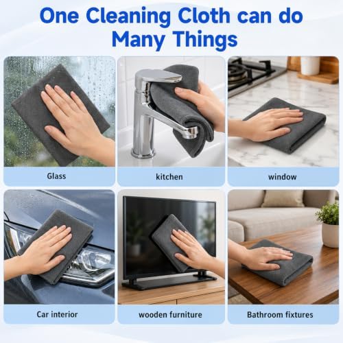 5 Pcs Genie Magic Cleaning Cloths, Microfiber Cleaning Cloths, Thickened - Image 6