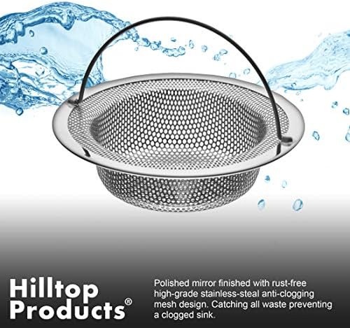 2 Pack - 4.5" Top / 3" Basket - Kitchen Sink Drain Strainer Stainless Steel - Image 5