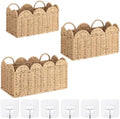3 Pcs Wall Hanging Baskets, Natural Tan, Paper Cord by Ferrochef
