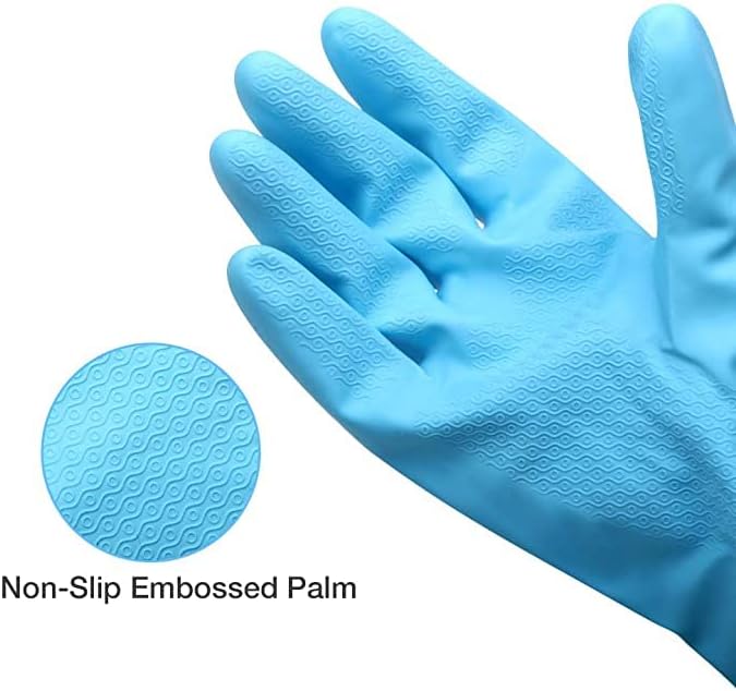 Alimat PluS Kitchen Gloves Latex Free, Cotton Flock Liner, 2 Pairs, Medium | - Image 3
