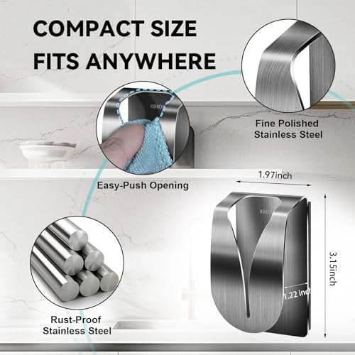 KIHOGEM 4Pcs Magnetic Towel Hook Holder - Image 5