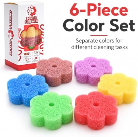 Scrub Flower Temperature-Sensitive Non-Scratch Dish Sponges - Image 3