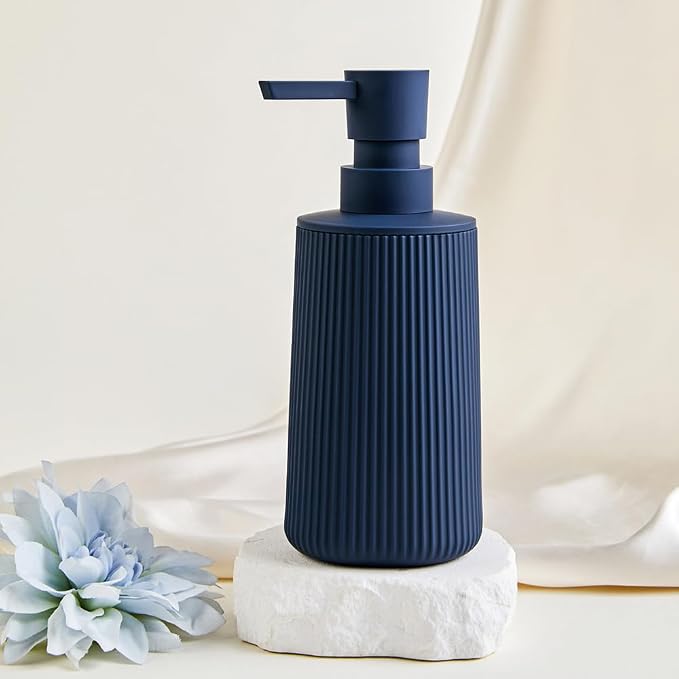 Small Soap Dispenser for Bathroom and Kitchen Matte Blue | Modern Farmhouse - Image 5