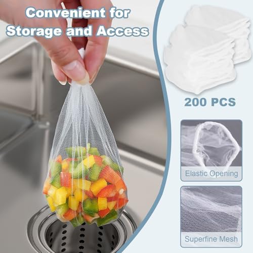 200 PCS Kitchen Mesh Sink Strainer, Disposable Sink Strainer Covers, Drain Nets - Image 3