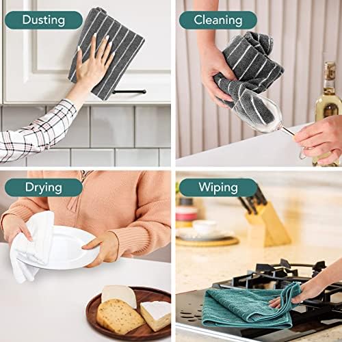 PY HOME & SPORTS Microfiber Kitchen Dish Towels 6 Pack- 17 x 25” Super - Image 6