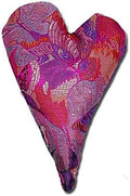 4" Handmade Satin Essence Heart Sachet Pillow – Flaxseed Fill, Lavender Scented by CandiAndi