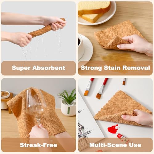 80 Pack Microfiber Cleaning Cloth Roll Reusable Paper Towels 12"x12" Tear Away - Image 4