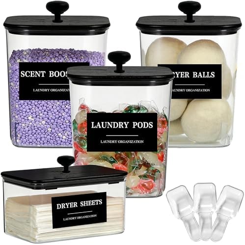 Laundry Detergent Pods Container & Dryer Sheet Holder by Dounozzi