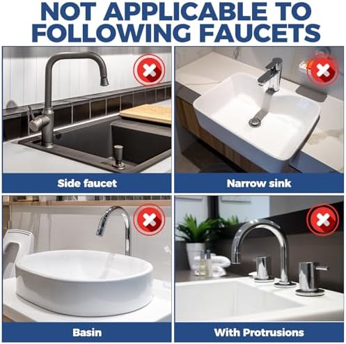 24" Splash Guard Plus Size Silicone Sink Faucet Drying Mat Handle Drip Catcher - Image 5