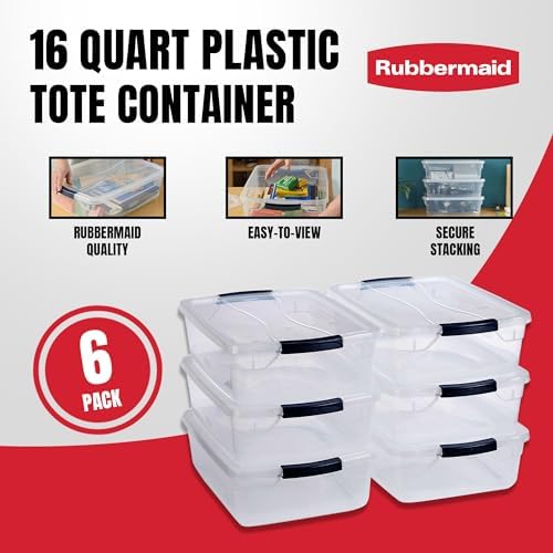 Rubbermaid Cleverstore 17 Quart Clear Latching Waterproof Stackable Airtight - Image 3
