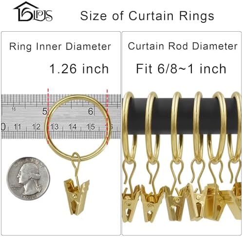 LLPJS 40 Pack Curtain Rings - Image 3