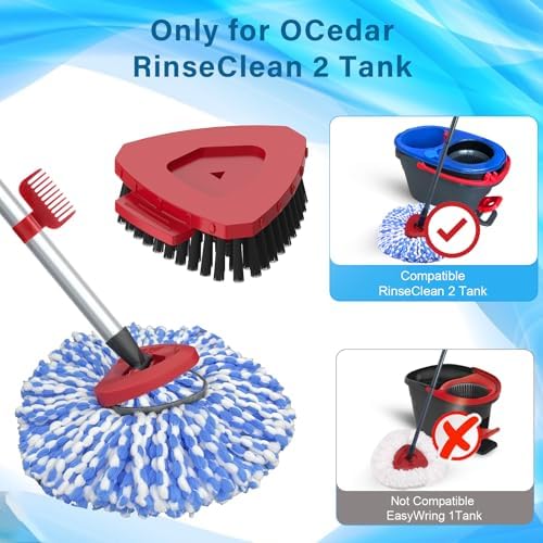 Fatmass Spin Mop Head and Brush Replacement Compatible - Image 2