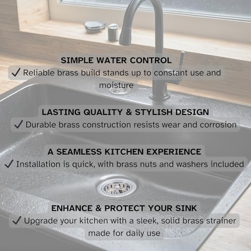 Westbrass A214-26 3-1/2" Post Style Large Kitchen Sink Basket Strainer - Image 3