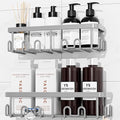 YASONIC Shower Caddy Adhesive, Rustproof Shower Organizer, Wall Shower Rack by YASONIC