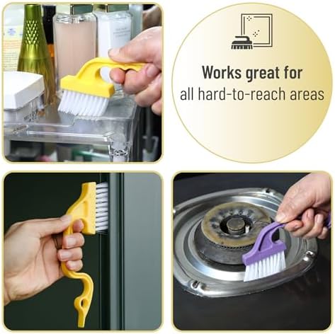 Slick- Window Track Cleaning Brush, 2 Pack, Built-in Scraper, Window Track - Image 6