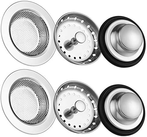 Kitchen Sink Drain Strainer 6 Pack Stainless Steel Sink Stopper, Anti-Clogging by Carry360