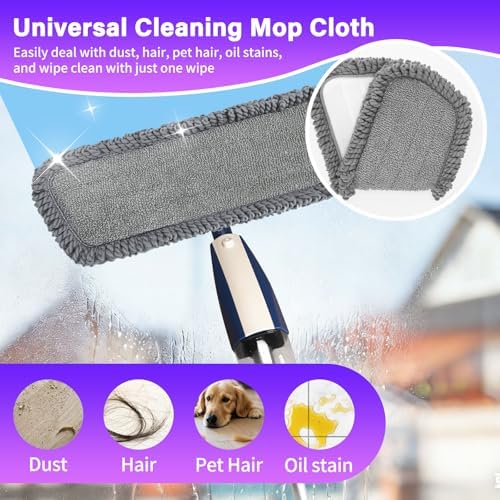 16.5" Microfiber Mop Pads Refills, 3 Pack Reusable Replacement Heads - Image 6