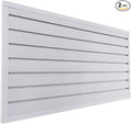 Slatwall Panel Garage Slat Wall Storage Systems, PVC Slat Wall Paneling Garage Tool Organizer Wall Mount, Grey 4’x2’ Slatwall Panels Garage Wall Organizer, Garage Storage & Organization Products