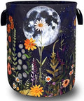 Moon Flowers Laundry Basket Oxford Cloth Hamper18.9"x16.5" by Unknown