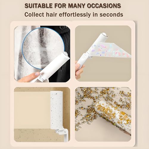 Mini Travel Lint Roller with 300 Sticky Sheets, Compact Portable Pet Hair - Image 4