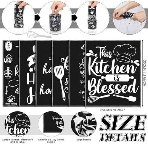 Mindsoft 36 Pcs Farmhouse Black and White Kitchen Homemade Reusable Paper - Image 5