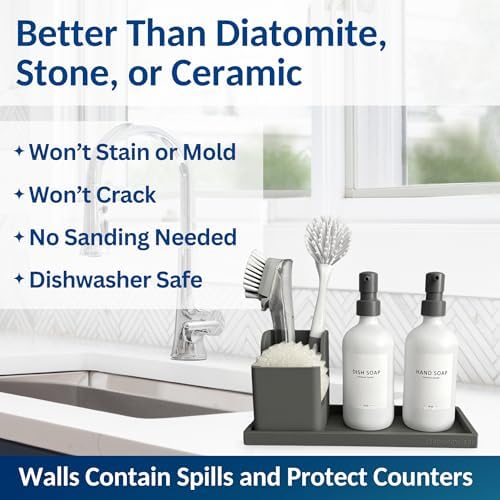 Spacewiser Silicone Countertop & Vanity Bathroom Tray – 2 PC 11.7" - Image 5