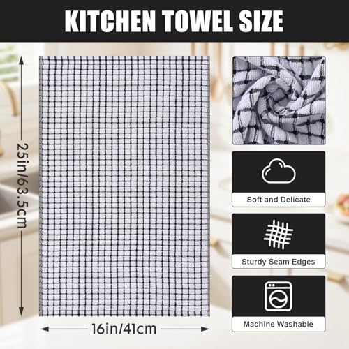 Mordimy Premium Cotton Kitchen Towels 16"x 25", 8 Pack - Image 2