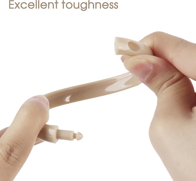 Beige Shower Curtain Hooks - Image 2