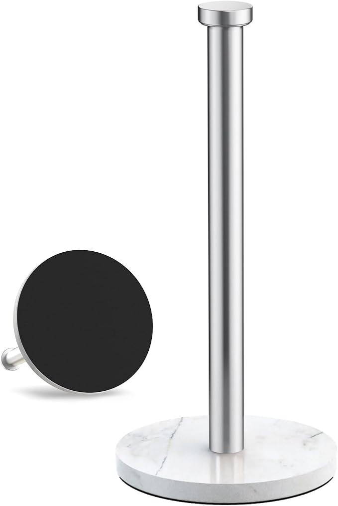VEHHE Marble Paper Towel Holder, Weighted Base & EVA Non-Slip Pad by VEHHE