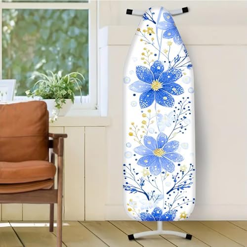 Nuxovilar Blue Flower Yellow Bud Ironing Board Cover 15x54 - Image 2