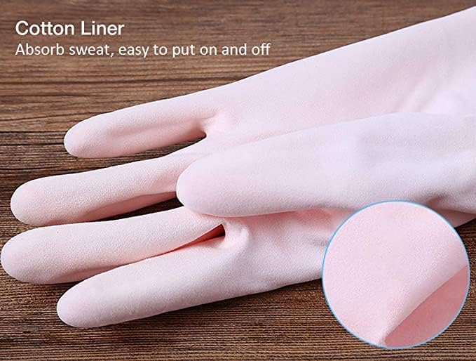 Alimat PluS Kitchen Gloves Latex Free, Cotton Flock Liner, 2 Pairs, Medium | - Image 4