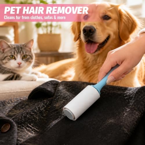 12 Pcs Mini Lint Roller Bulk for Pet Hair and Clothes, 5.9" Small Lint Removers - Image 5