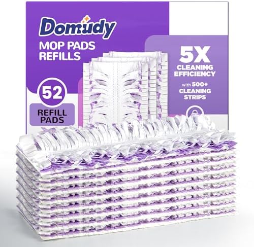 5X Cleaning Power Mop Refills for Swiffer Power Mop, 500+ Strips Multi-Surface by Domudy