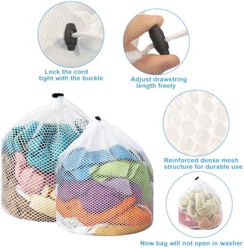 Mesh Laundry Bags, 2 Pack, 30x40cm & 40x50cm - Image 4