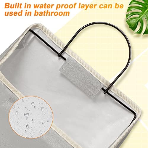 Chumia 6 Pack Wall Hanging Storage Basket Bathroom Closet Hanging Storage Bag - Image 5