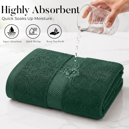 DAN RIVER 600 GSM Cotton Large Bath Towels Set of 4, 27 x 54 Inches - Image 7