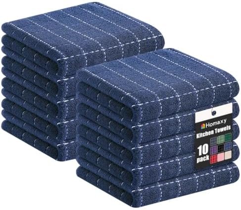 Homaxy 100% Cotton Terry Bulk Kitchen Towels, 10 Pack by Homaxy