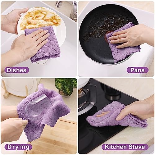 Homaxy 12 Pack Super Soft & Absorbent Dish Cloths - Image 4