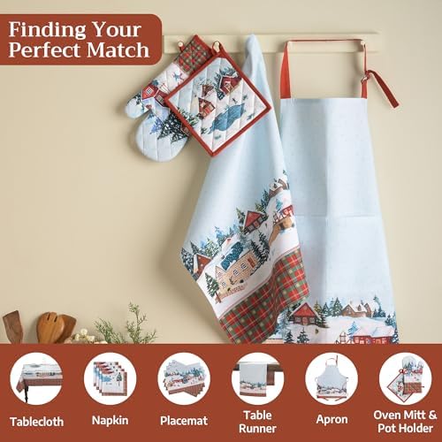 Maison d' Hermine Kitchen Towels Set of 3 Reusable 100% Cotton 27.50" x 20" - Image 4