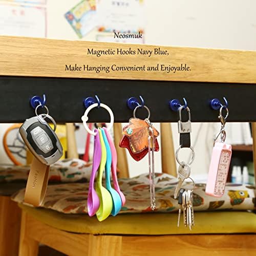 Neosmuk Magnetic Hooks Cruise Ship Essential, 30lb+ Navyblue, 5 Pack - Image 6