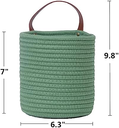 2 pcs Small Wall Hanging Storage Baskets, wall decor organizer, 6.3” × 7" - Image 2