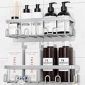 YASONIC Shower Caddy Adhesive, Rustproof Shower Organizer, Wall Shower Rack by YASONIC
