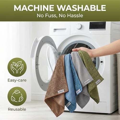 Dual-Sided Microfiber Cleaning Cloths, 11.81" x 11.81", 12 Pack - Image 4