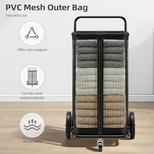 STORAGE MANIAC Rolling Laundry Cart - Image 5