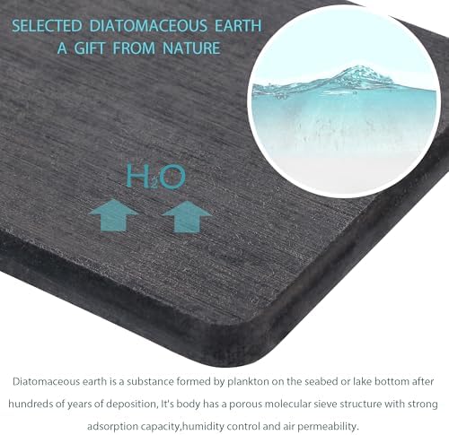NiuYichee 2Pcs Stone Soap Trays Water Absorbing Diatomite Coaster - Image 5