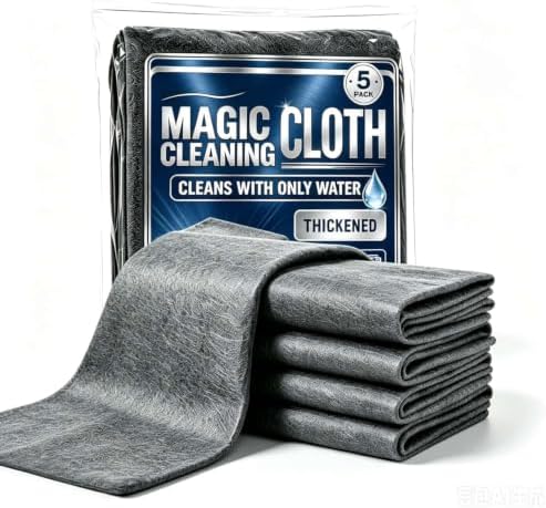 Magic Cleaning Cloth, 5 Pack XXL Microfiber Cleaning Cloths by OYSMY-houseofselection